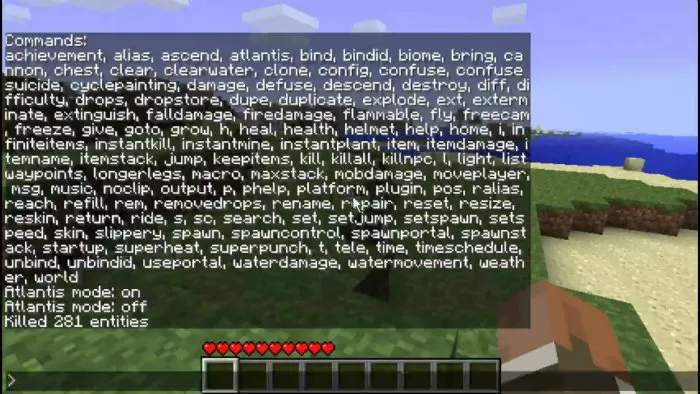 Single Player Commands Mod for Minecraft 1.6.4